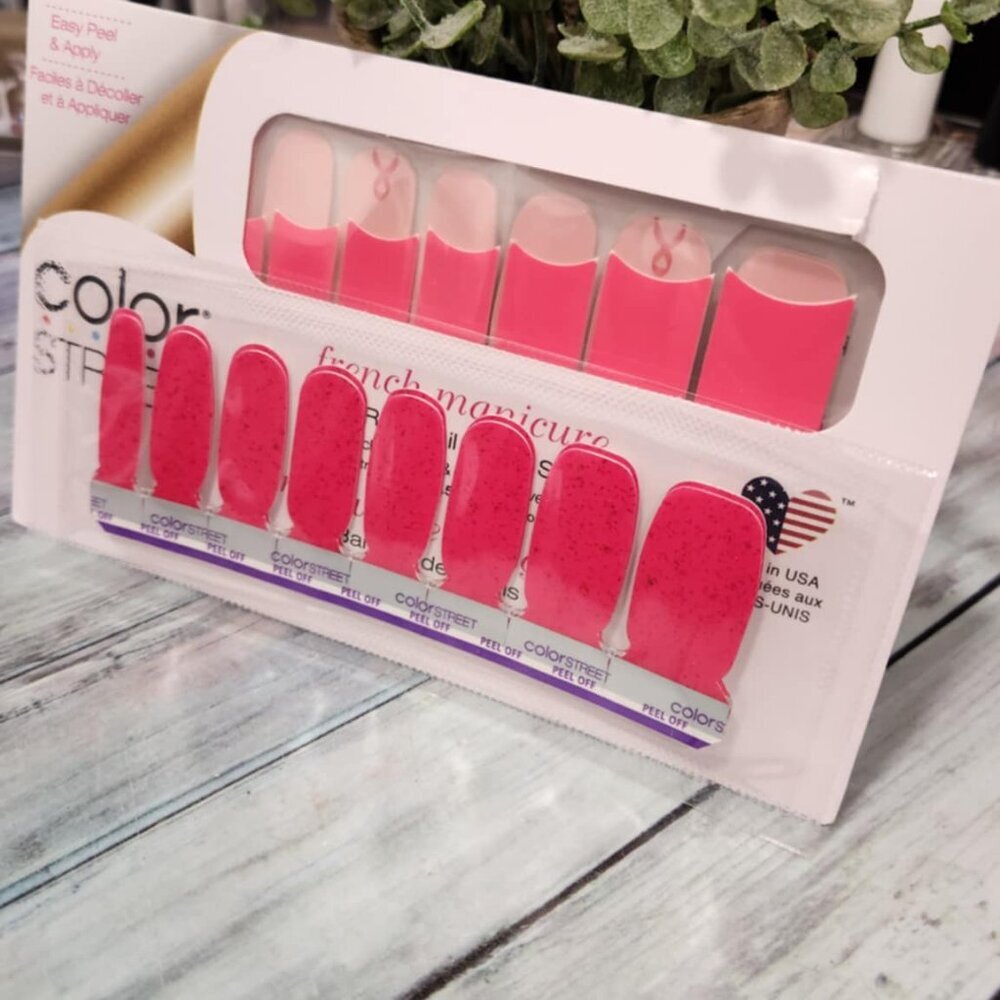 Color Street Pink Press On Nail Design